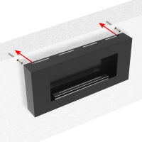 biokominek DELTA FLAT czarny z certyfikatem TÜV - Kratki